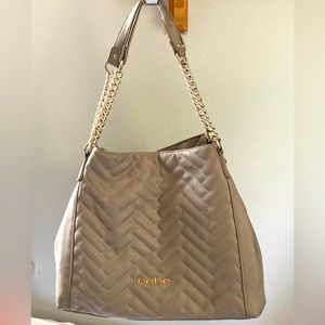 bebe Quilted Handbag Tan